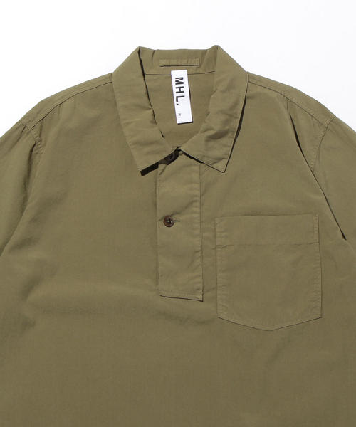 MHL.(エムエイチエル)の「【別注】 <MHL.> T-GDN P/OV SSL/シャツ(シャツ/ブラウス・メンズ・ホワイト/オリーブ/ブラック・LARGE/MEDIUM/X-LARGE)」の5枚目の写真
