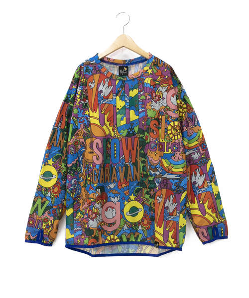 go slow caravan(ゴースローキャラバン)の「インセクトシールドメッシュ総柄ロンTEE(Tシャツ/カットソー・メンズ・その他1/カラフル・MEDIUM/LARGE)」の2枚目の写真