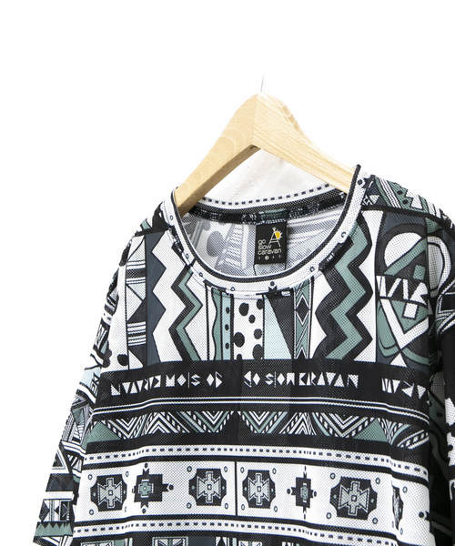 go slow caravan(ゴースローキャラバン)の「インセクトシールドメッシュ総柄ロンTEE(Tシャツ/カットソー・メンズ・その他1/カラフル・MEDIUM/LARGE)」の5枚目の写真