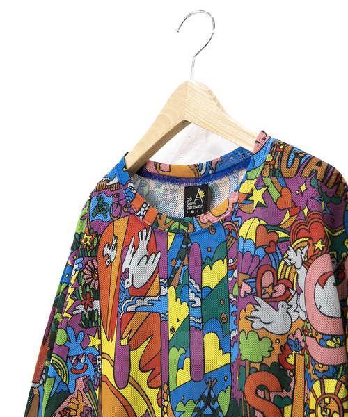 go slow caravan(ゴースローキャラバン)の「インセクトシールドメッシュ総柄ロンTEE(Tシャツ/カットソー・メンズ・その他1/カラフル・MEDIUM/LARGE)」の9枚目の写真