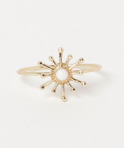 カヤ(カヤ)の「【カヤ】雪の結晶風リング(リング・レディース・ブラック/ブルー/オレンジ/パープル/レッド/ホワイト・FREE)」の2枚目の写真