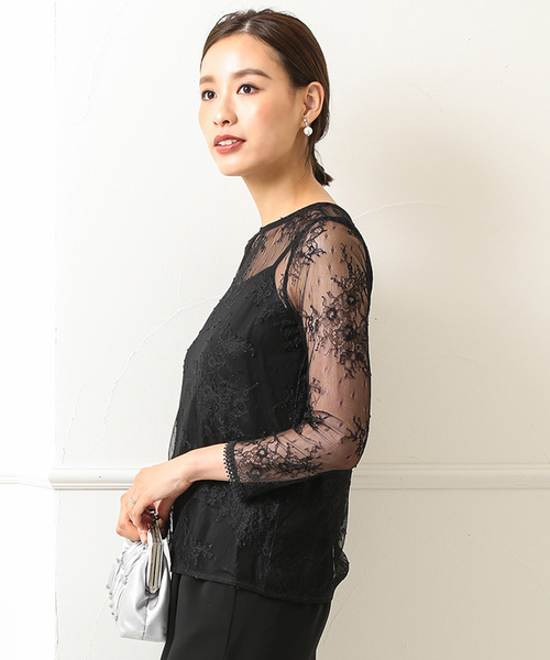 Kana（カナ）の「総レース ブラウス（シャツ/ブラウス・レディース・ホワイト/ブラック/ベージュ/ホワイト×ブラック・M）」の14枚目の写真