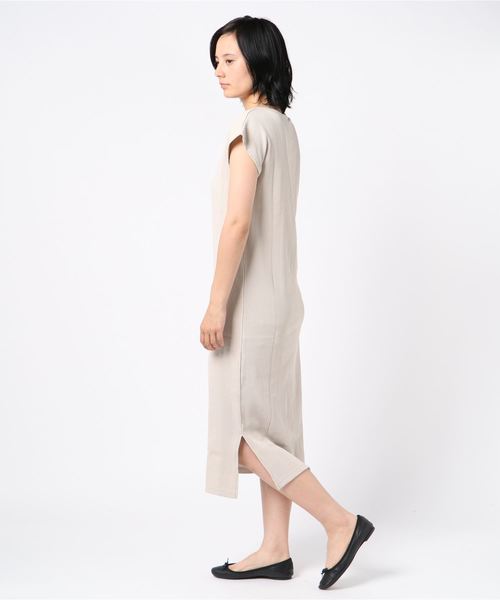 Cheek（チーク）の「ランダムワッフルワンピース（ワンピース・レディース・ベージュ/オレンジ/モスグリーン・MEDIUM）」の4枚目の写真