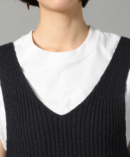 LOWRYS FARM（ローリーズファーム）の「スラブビスチェ　840122（ニット/セーター・レディース・ブラック/アイボリー/キャメル・FREE）」の21枚目の写真