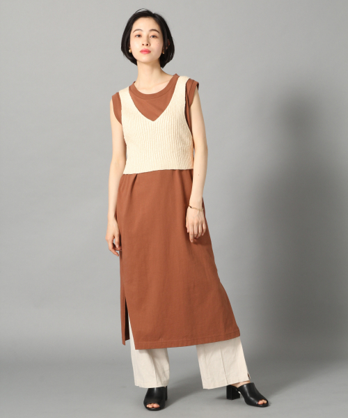 LOWRYS FARM（ローリーズファーム）の「スラブビスチェ　840122（ニット/セーター・レディース・ブラック/アイボリー/キャメル・FREE）」の14枚目の写真