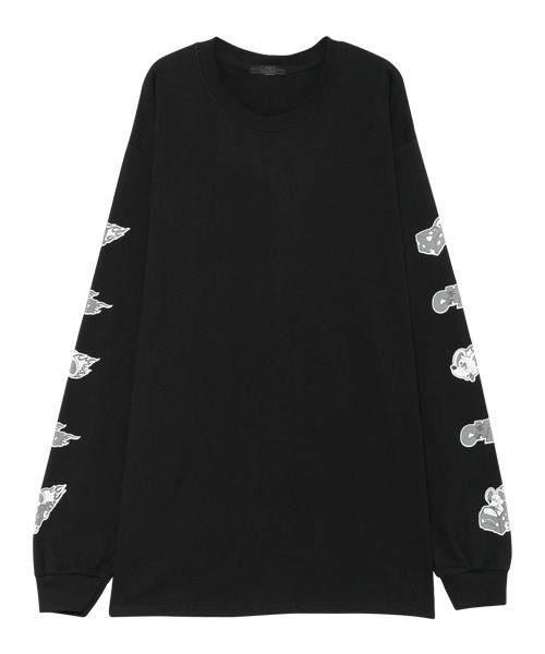 Candy Stripper（キャンディストリッパー）の「BLAZING CHEESE ロングスリーブ Tシャツ（Tシャツ/カットソー・レディース・パープル/オフホワイト/ピンク/ブラック・2）」の2枚目の写真