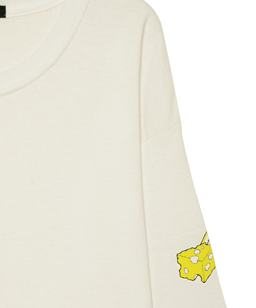 Candy Stripper（キャンディストリッパー）の「BLAZING CHEESE ロングスリーブ Tシャツ（Tシャツ/カットソー・レディース・パープル/オフホワイト/ピンク/ブラック・2）」の11枚目の写真