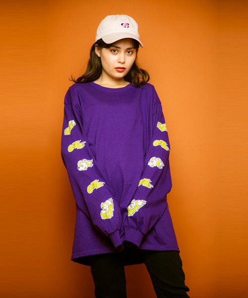 Candy Stripper（キャンディストリッパー）の「BLAZING CHEESE ロングスリーブ Tシャツ（Tシャツ/カットソー・レディース・パープル/オフホワイト/ピンク/ブラック・2）」の15枚目の写真