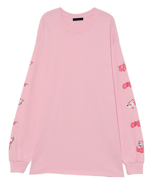 Candy Stripper（キャンディストリッパー）の「BLAZING CHEESE ロングスリーブ Tシャツ（Tシャツ/カットソー・レディース・パープル/オフホワイト/ピンク/ブラック・2）」の14枚目の写真