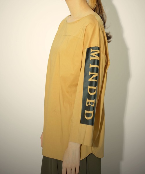 TEVALT（ヴァレット）の「ビッグロゴプリント スモッグシャツブラウス（シャツ/ブラウス・レディース・ブラック/オフホワイト/キャメル・38）」の10枚目の写真