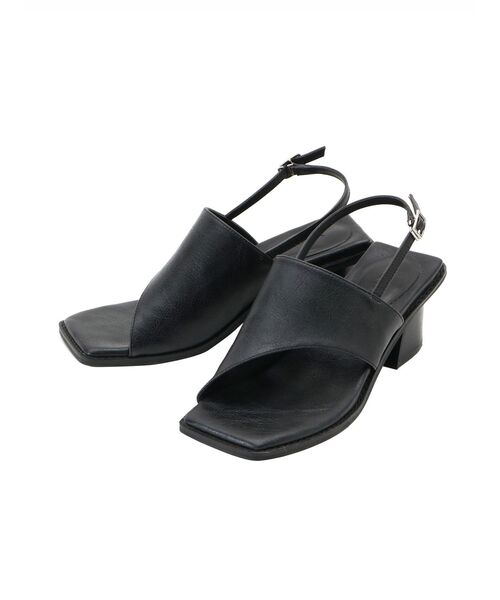 EMODA(エモダ)の「アシンメトリーヌーディサンダル(サンダル・レディース・ブラック/ベージュ・LARGE/MEDIUM/SMALL)」の4枚目の写真