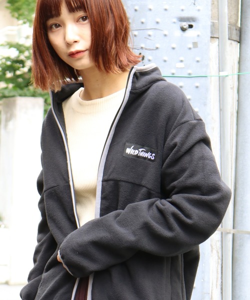 WILD THINGS(ワイルドシングス)の「WILDTHINGS / ワイルドシングス FLEECE MAGIC JUMPER(ブルゾン)」|ブラック
