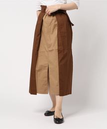 JUGLANS | 綿ツイル 配色タックスカート(スカート)