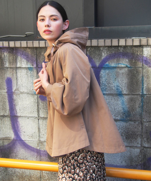 PICCIN(ピッチン)の「ボアライナー付きフレアモッズコート(マウンテンパーカー)」|ベージュ