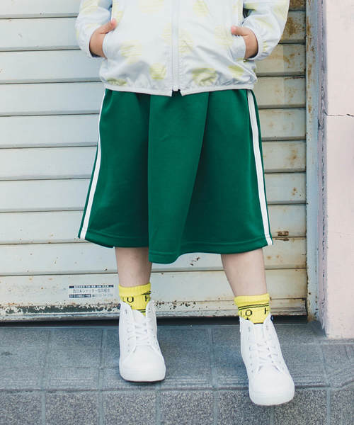 RADCHAP（ラッドチャップ）の「サイドラインジャージスカート（スカート・キッズ・ネイビー/グリーン・M size/L size/S size）」の2枚目の写真