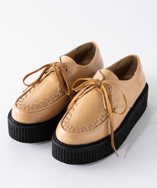 WEGO（ウィゴー）の「WEGO/ラバーソールシューズ（ドレスシューズ・レディース・ブラック/ベージュ・MEDIUM/LARGE）」の5枚目の写真