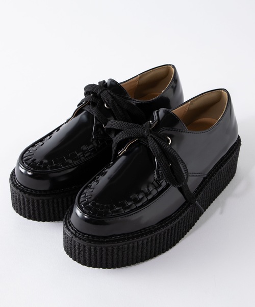 WEGO（ウィゴー）の「WEGO/ラバーソールシューズ（ドレスシューズ・レディース・ブラック/ベージュ・MEDIUM/LARGE）」の6枚目の写真