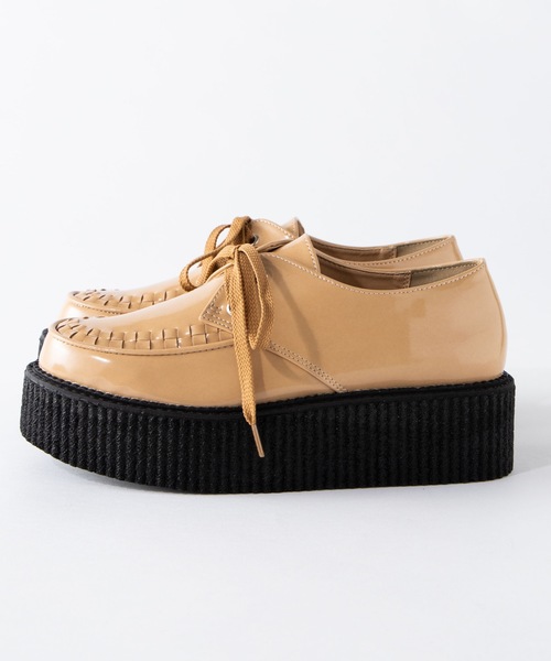 WEGO（ウィゴー）の「WEGO/ラバーソールシューズ（ドレスシューズ・レディース・ブラック/ベージュ・MEDIUM/LARGE）」の8枚目の写真