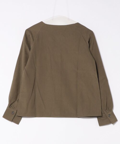 STYLEBLOCK（スタイルブロック）の「ジャガードコーデュロイフロントボタンブラウス（シャツ/ブラウス・レディース・ピンク/チャコールグレー/カーキ/キャメル・M）」の5枚目の写真
