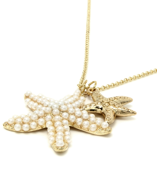 ROSE BUD（ローズバッド）の「(LAUREN-SPENCER)CN2042 NECKLACE WITH ASTEROID（ネックレス・レディース・ゴールド・ONE SIZE）」の2枚目の写真