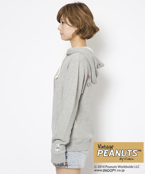 SNOOPY（スヌーピー）の「【スヌーピー】 SNOOPY SWEAT PULLOVER（パーカー・レディース・ホワイト/ブラック/アッシュ/オレンジ・1/2）」の8枚目の写真