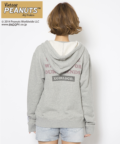 SNOOPY（スヌーピー）の「【スヌーピー】 SNOOPY SWEAT PULLOVER（パーカー・レディース・ホワイト/ブラック/アッシュ/オレンジ・1/2）」の9枚目の写真