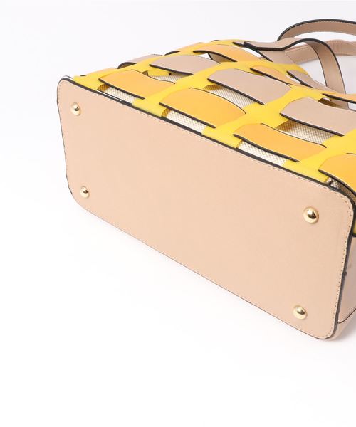 florist(フローリスト)の「【2way】編み込みシースルーショルダーバッグ(ショルダーバッグ・レディース・ホワイト/ブラック/レッド/ピンク/イエロー/グリーン・FREE)」の7枚目の写真