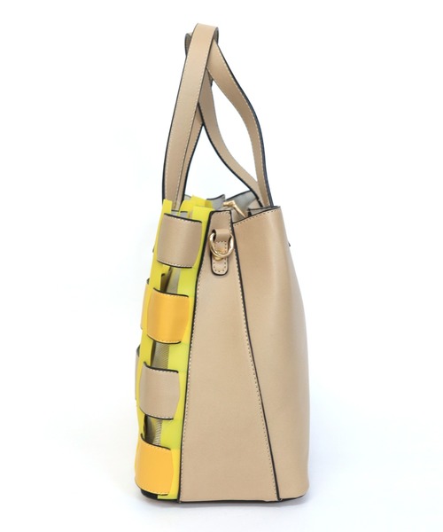 florist(フローリスト)の「【2way】編み込みシースルーショルダーバッグ(ショルダーバッグ・レディース・ホワイト/ブラック/レッド/ピンク/イエロー/グリーン・FREE)」の15枚目の写真