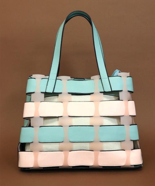 florist(フローリスト)の「【2way】編み込みシースルーショルダーバッグ(ショルダーバッグ・レディース・ホワイト/ブラック/レッド/ピンク/イエロー/グリーン・FREE)」の22枚目の写真