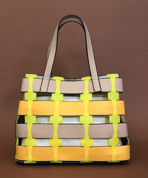 florist(フローリスト)の「【2way】編み込みシースルーショルダーバッグ(ショルダーバッグ・レディース・ホワイト/ブラック/レッド/ピンク/イエロー/グリーン・FREE)」の20枚目の写真