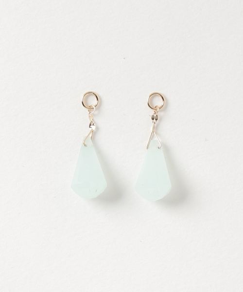 ageteアガットK10グリーンアパタイトピアスチャーム agete（アガット）の「K10ピアスチャーム（チャーム）」 - WEAR