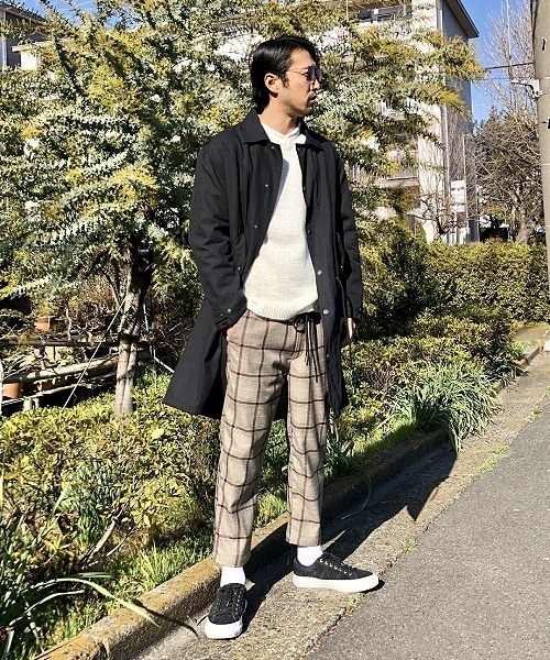 UP START（アップスタート）の「ギマコットンVネックニット（ニット/セーター・メンズ・ブラック/オフホワイト/ベージュ・MEDIUM/LARGE）」の16枚目の写真