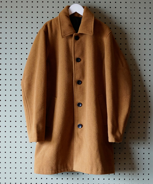 hardcover(ハードカバー)の「B.I.D./メルトンWOOLコート(ステンカラーコート・レディース・ブラック/グレー/グリーン/ネイビー/キャメル・LARGE/MEDIUM)」の21枚目の写真