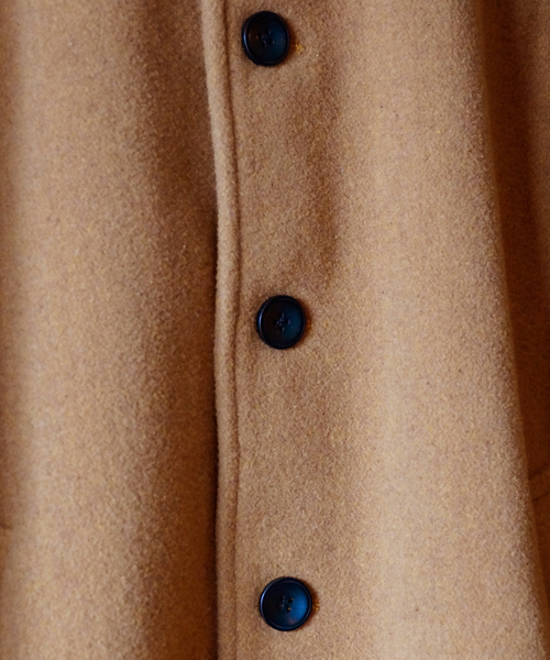 hardcover(ハードカバー)の「B.I.D./メルトンWOOLコート(ステンカラーコート・レディース・ブラック/グレー/グリーン/ネイビー/キャメル・LARGE/MEDIUM)」の11枚目の写真