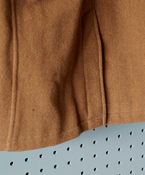 hardcover(ハードカバー)の「B.I.D./メルトンWOOLコート(ステンカラーコート・レディース・ブラック/グレー/グリーン/ネイビー/キャメル・LARGE/MEDIUM)」の15枚目の写真