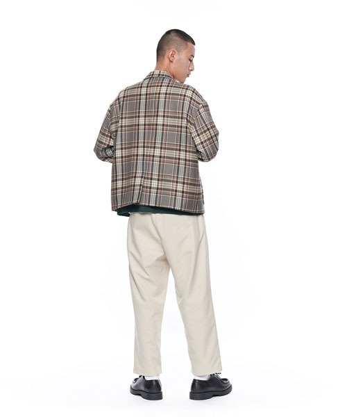 plain-me（プレインミー）の「plain-me チェック柄ショートウールコート（ダッフルコート・メンズ・カーキ・SMALL/MEDIUM）」の4枚目の写真