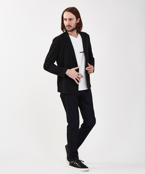 5351 POUR LES HOMMES（ゴーサンゴーイチプールオム）の「スラックスデニム（デニムパンツ・メンズ・ブラック/ホワイト/インディゴブルー・46/44/48）」の6枚目の写真