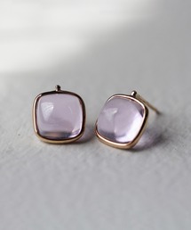 cui-cui（キュイキュイ）の「カラーストーン カボション ピアス | K10YG（ピアス（両耳用））」