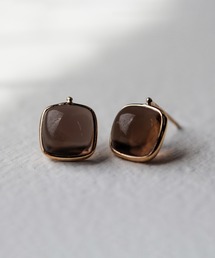 cui-cui（キュイキュイ）の「カラーストーン カボション ピアス | K10YG（ピアス（両耳用））」