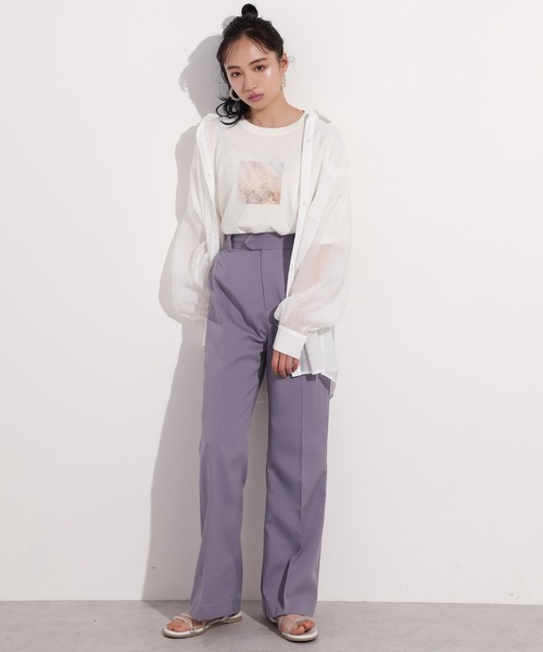 one after another NICE CLAUP（ワンアフターアナザーナイスクラップ）の「転写プリントTシャツ（Tシャツ/カットソー・レディース・オフホワイト/ピンク/ホワイト系その他・FREE）」の16枚目の写真