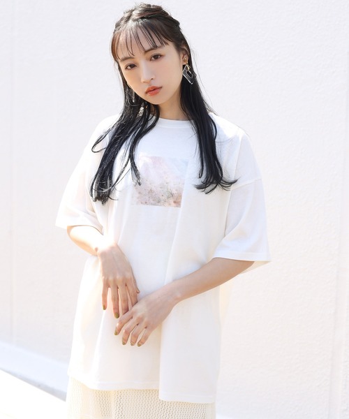 one after another NICE CLAUP（ワンアフターアナザーナイスクラップ）の「転写プリントTシャツ（Tシャツ/カットソー・レディース・オフホワイト/ピンク/ホワイト系その他・FREE）」の20枚目の写真