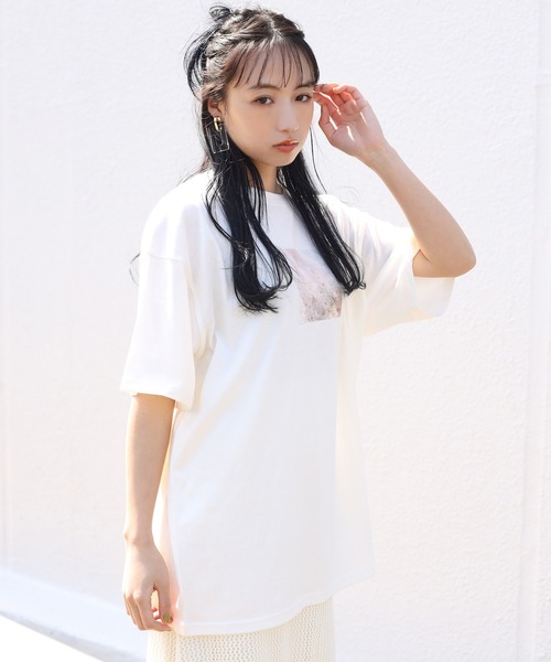 one after another NICE CLAUP（ワンアフターアナザーナイスクラップ）の「転写プリントTシャツ（Tシャツ/カットソー・レディース・オフホワイト/ピンク/ホワイト系その他・FREE）」の21枚目の写真