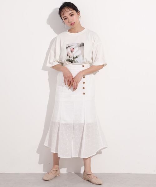 one after another NICE CLAUP（ワンアフターアナザーナイスクラップ）の「転写プリントTシャツ（Tシャツ/カットソー・レディース・オフホワイト/ピンク/ホワイト系その他・FREE）」の10枚目の写真