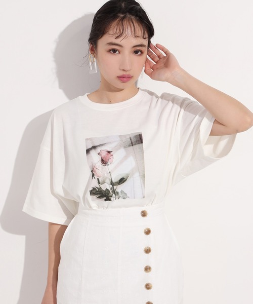 one after another NICE CLAUP（ワンアフターアナザーナイスクラップ）の「転写プリントTシャツ（Tシャツ/カットソー・レディース・オフホワイト/ピンク/ホワイト系その他・FREE）」の13枚目の写真