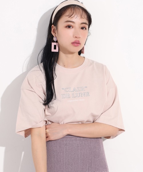 one after another NICE CLAUP（ワンアフターアナザーナイスクラップ）の「転写プリントTシャツ（Tシャツ/カットソー・レディース・オフホワイト/ピンク/ホワイト系その他・FREE）」の5枚目の写真