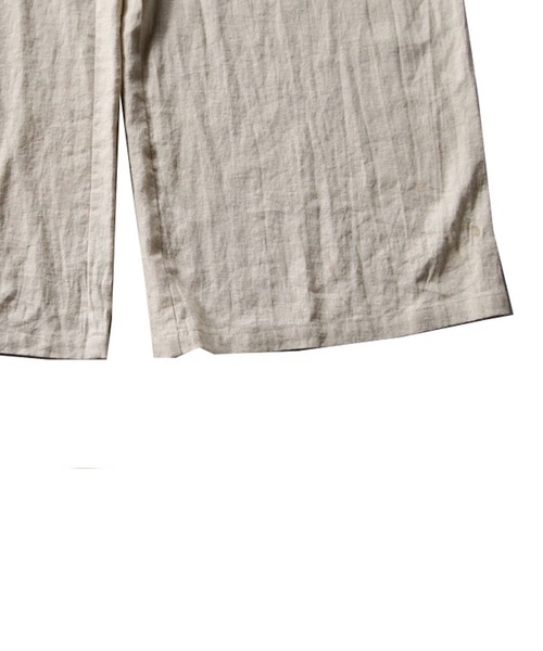 antiqua（アンティカ）の「ナチュラルリネンサロペット（つなぎ/オールインワン・レディース・ナチュラル/ブラック/ブラウン・FREE）」の6枚目の写真