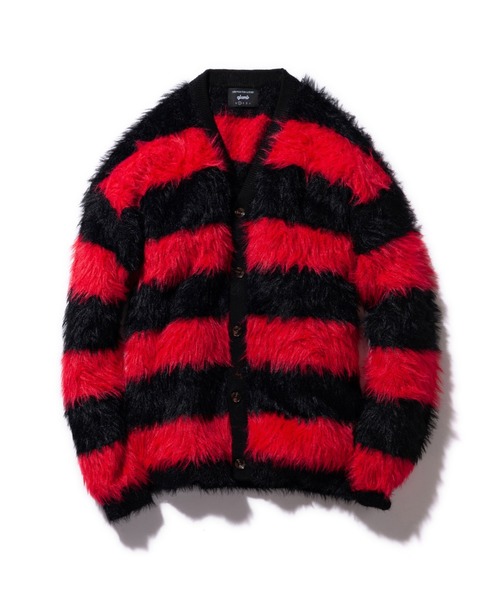 glamb（グラム）の「Slimane border cardigan / スリマンフェザー 