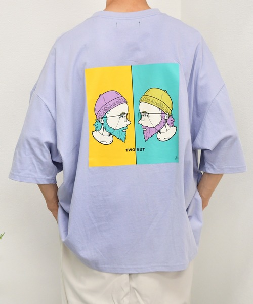 kutir（クティール）の「アソートプリントTシャツ　コラボアイテム（Tシャツ/カットソー・メンズ・その他/パープル/ダークブルー/ライトグリーン/オフホワイト/ホワイト系その他/ホワイト/チャコールグレー/ライトブルー・SMALL/LARGE/MEDIUM）」の8枚目の写真