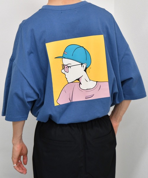 kutir（クティール）の「アソートプリントTシャツ　コラボアイテム（Tシャツ/カットソー・メンズ・その他/パープル/ダークブルー/ライトグリーン/オフホワイト/ホワイト系その他/ホワイト/チャコールグレー/ライトブルー・SMALL/LARGE/MEDIUM）」の7枚目の写真