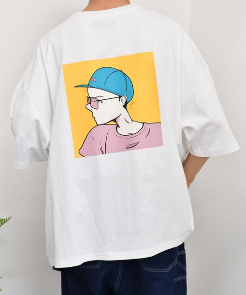 kutir（クティール）の「アソートプリントTシャツ　コラボアイテム（Tシャツ/カットソー・メンズ・その他/パープル/ダークブルー/ライトグリーン/オフホワイト/ホワイト系その他/ホワイト/チャコールグレー/ライトブルー・SMALL/LARGE/MEDIUM）」の2枚目の写真